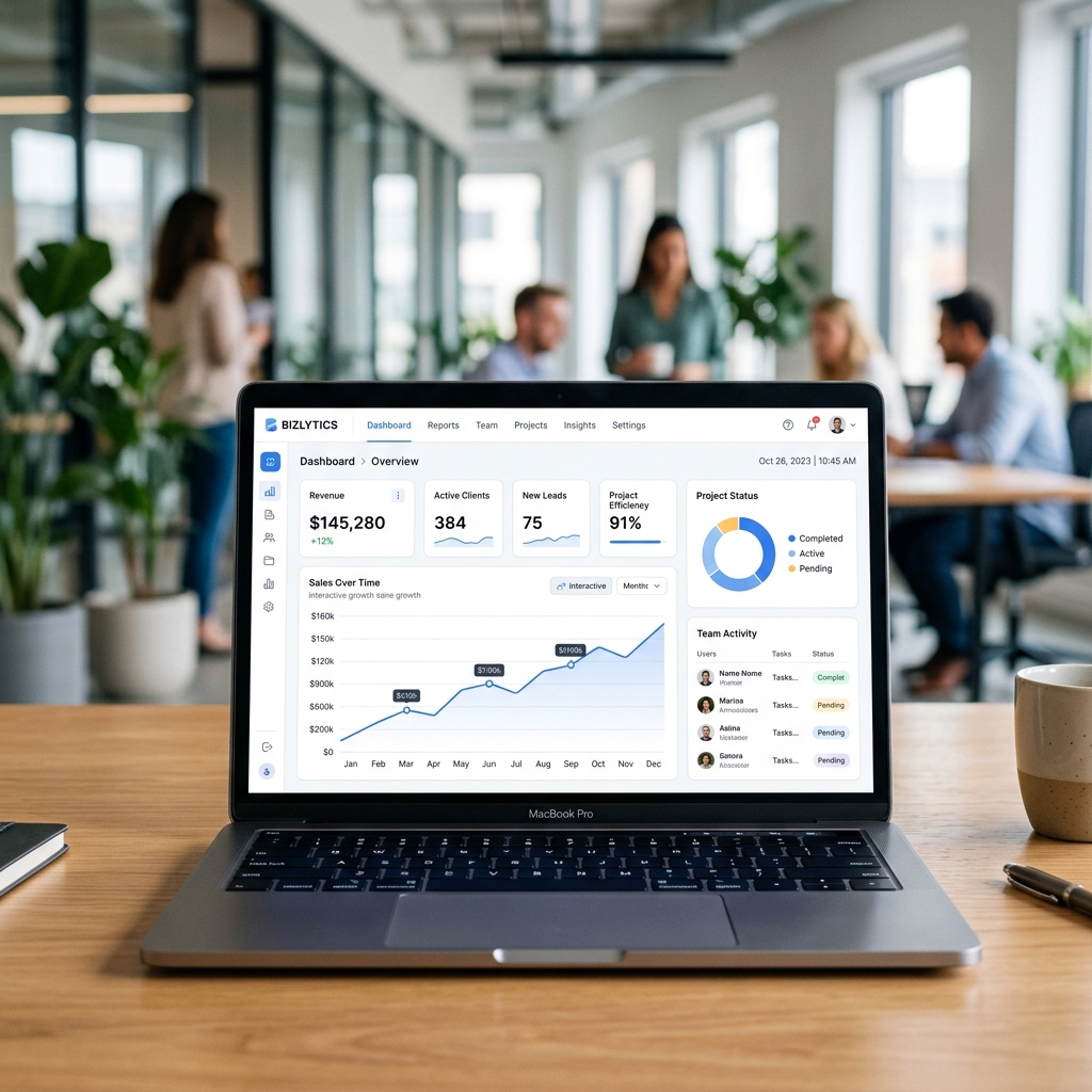 Dashboard Kobia en laptop