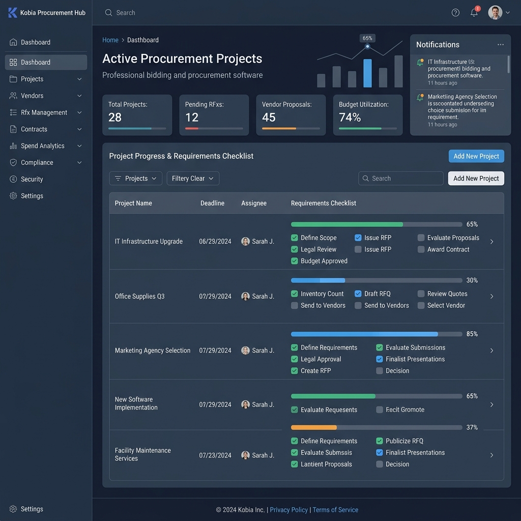 Dashboard KobiaLicitaciones